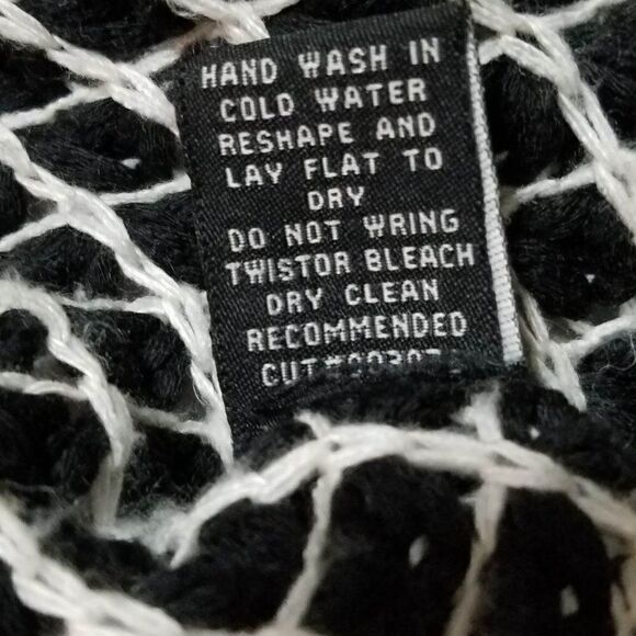 BCBG Maxazria Black White Open Front Cardigan size S/M - Picture 5 of 8